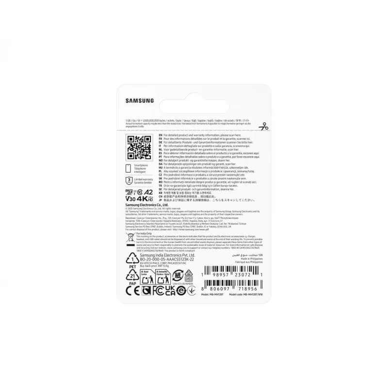 Karta pamięci MB-MH128T/WW T9 microSD 128GB