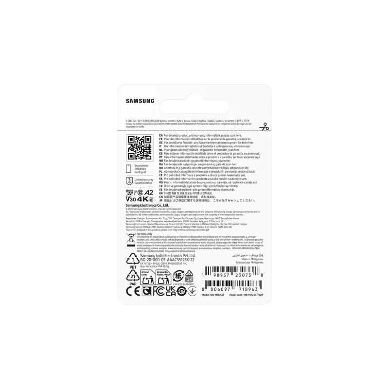 Karta pamięci MB-MH256T/WW T9 microSD 256GB