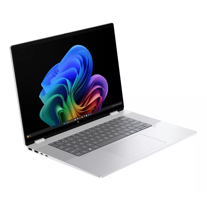 2-w-1 HP OmniBook X Flip NG AI 16-as0003nw laptop, 16-calowy dotykowy OLED 3K, 32 GB RAM, 1 TB SSD, Windows 11 Home, Ultra 7 258V, Glacier srebrny