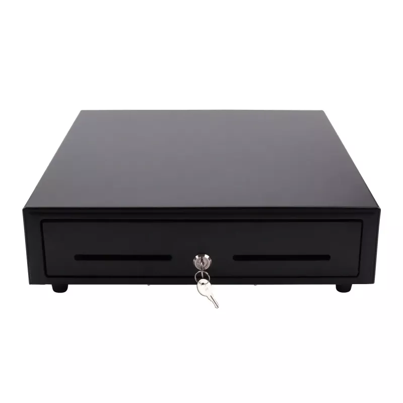 Elektroniczna szuflada kasowa Olympia LD 410A, obudowa metalowa, czarna, 415×410×104 mm