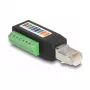 Adapter DeLOCK wtyk RJ45 kat.5e do złącza śrubowego, kątowy 90°