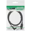 Kabel InLine USB 2.0, wtyk USB A męski na wtyk Mini-USB B męski, złącza kątowe 90° do góry, 1,5 m, czarny