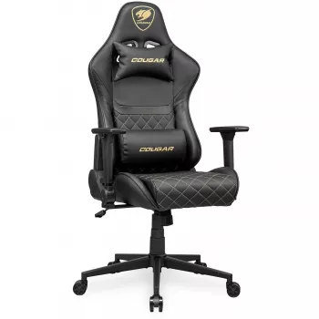 Uniwersalny fotel gamingowy COUGAR Gaming ARMOR ONE V2 Wyściełane siedzisko Czarno-złoty