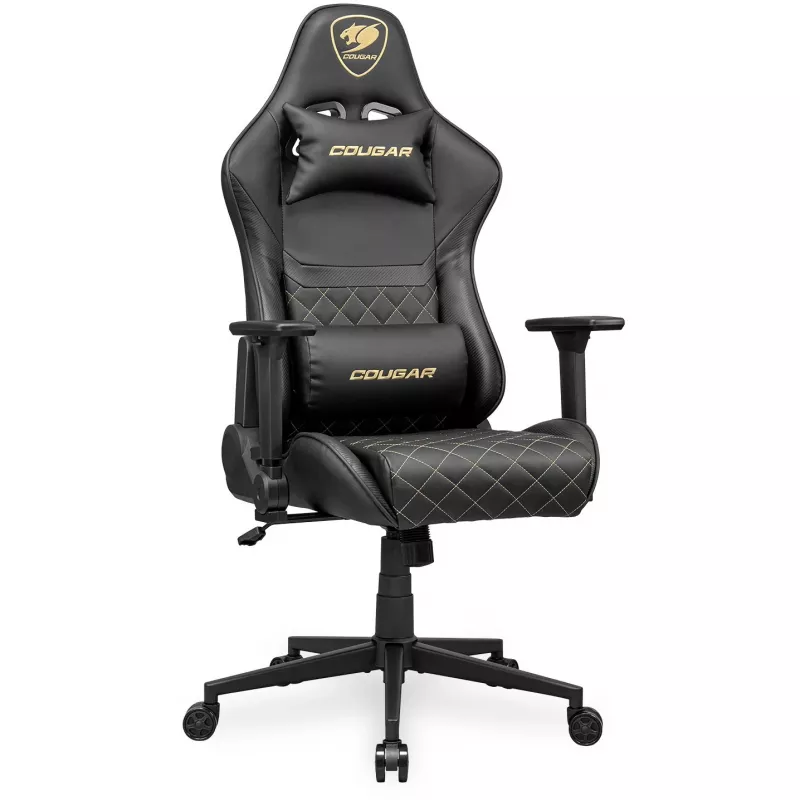 Uniwersalny fotel gamingowy COUGAR Gaming ARMOR ONE V2 Wyściełane siedzisko Czarno-złoty