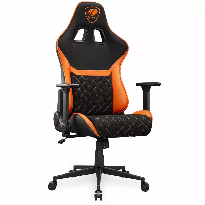 Uniwersalny fotel gamingowy COUGAR Gaming Armor One V2 F Tapicerowane wyściełane siedzisko Czarny Pomarańczowy