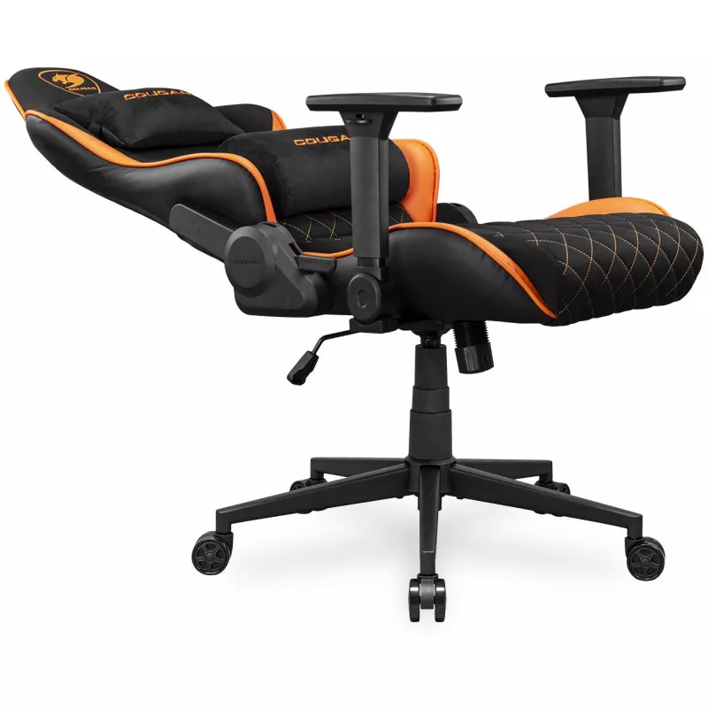 Uniwersalny fotel gamingowy COUGAR Gaming Armor One V2 F Tapicerowane wyściełane siedzisko Czarny Pomarańczowy