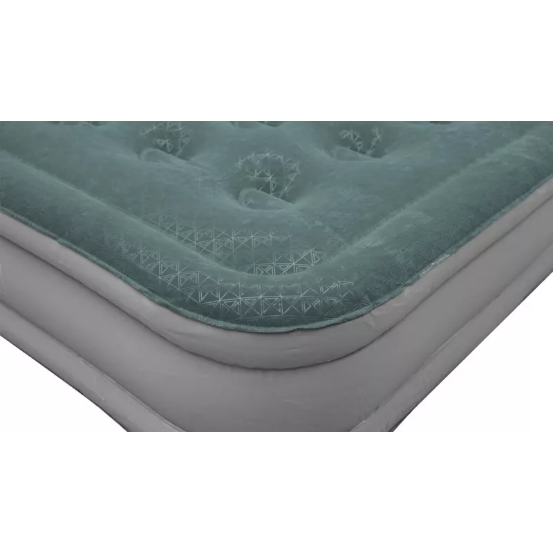 Podwójny materac dmuchany Outwell 400116 — PVC, 1350×2000×300 mm, zielono-szary
