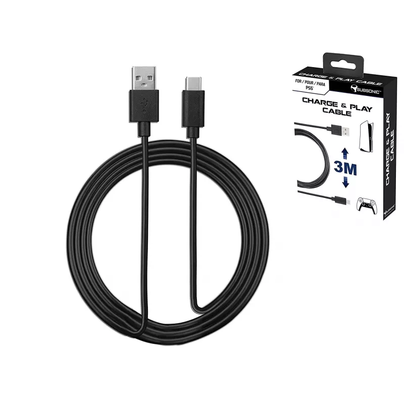 Subsonic Charge and Play kabel for PS5
