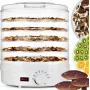 Extralink Home Duża suszarka do żywności do grzybów, owoców, warzyw i ziół Powerful Pro 500 W + 5 tac 27 cm biała