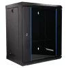 Extralink Lite 12U 530X400 NAŚCIENNA Szafa rackowa Czarna Z półką