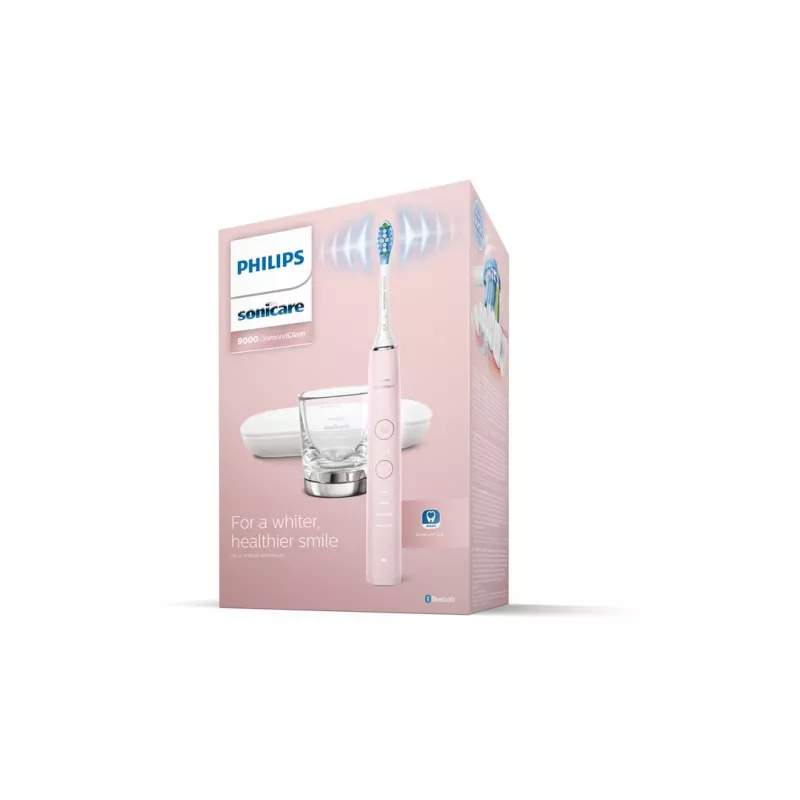 Elektryczna szczoteczka soniczna Philips DiamondClean 9000 HX9911/29 — dla dorosłych, wbudowany akumulator litowo-jonowy, tryby Soft i Normal, różowa