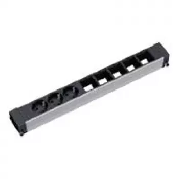 Listwa zasilająca 3 gniazda AC Bachmann 909.006 Czarno-srebrna