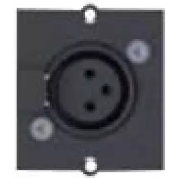 Bachmann - Modulares Faceplate-Snap-In - 3 PIN XLR - Czarny