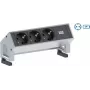BACHMANN DESK2 1x uziemione gniazdo 1x ładowarka USB stal nierdzewna (902.5712)