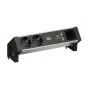 BACHMANN DESK2 ALU Czarny 2x gniazdo z uziemieniem 1x ładowarka USB 1x ABD GST18