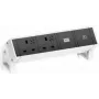 Bachmann DESK2 2xUK 1xUSB A&C 22W 0,2m (902.944)