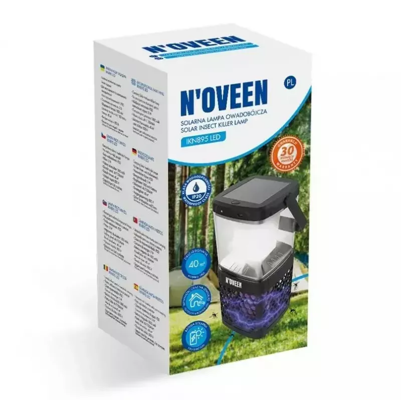 Lampa owadobójcza NOVEEN IKN895 LED IP20 zasilanie solarne do użytku wewnętrznego