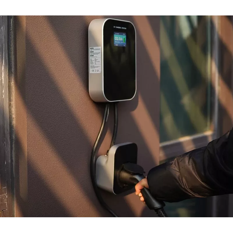 Extralink BS20-BA-22kW-APP Typ A 32A 22kW Ładowarka do samochodów elektrycznych, 3 fazy, wyświetlacz LCD, aplikacja, 6,1 m