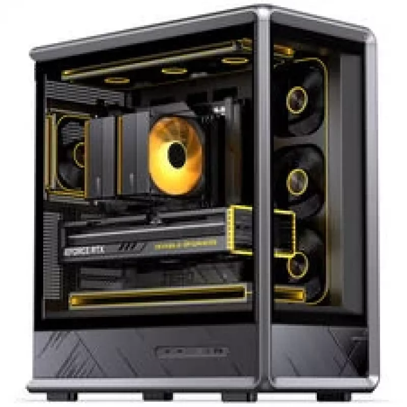 Jonsbo D401 obudowa PC, Midi Tower, ATX, szkło hartowane - czarna