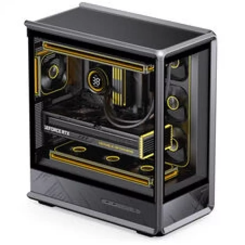 Jonsbo D401 obudowa PC, Midi Tower, ATX, szkło hartowane - czarna