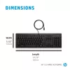 HP 125 Wired klawiatura Full-size USB Membrane Czarny