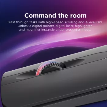 Bezprzewodowa symetryczna mysz Bluetooth Lenovo 4Y51T62792 — IR LED, 4000 DPI, 7 przycisków, kółko, szary