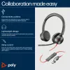 HP Poly Czarnywire 8225 USB-C Headset, Wired, Office/Call center, 185 g, Headset, Czarny