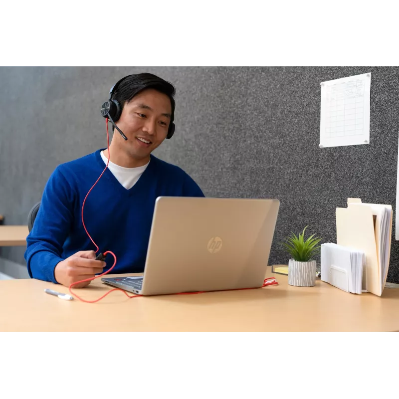 HP Poly Czarnywire 8225 USB-C Headset, Wired, Office/Call center, 185 g, Headset, Czarny