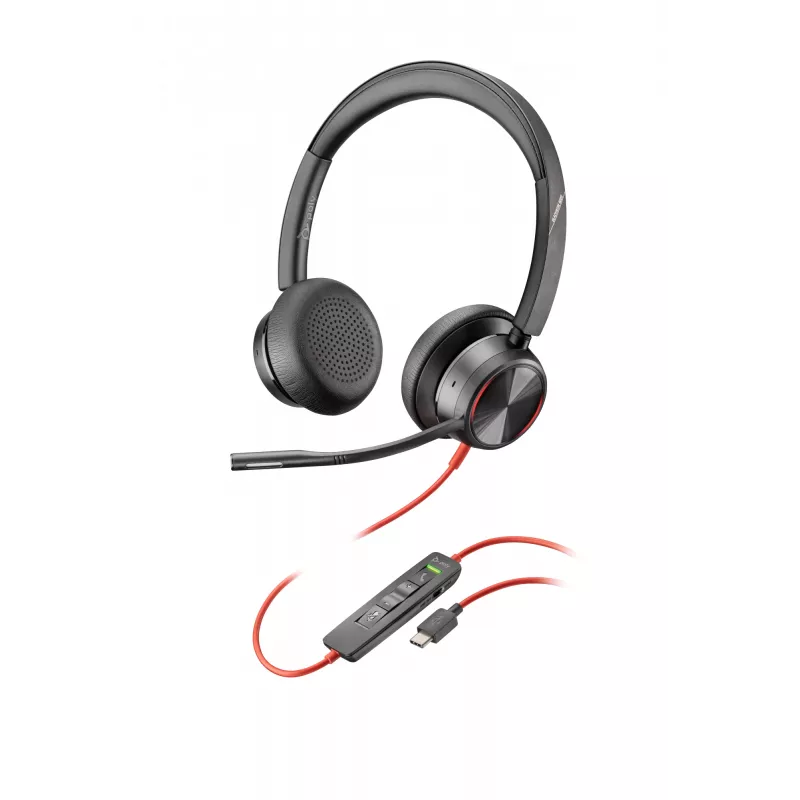 HP Poly Czarnywire 8225 USB-C Headset, Wired, Office/Call center, 185 g, Headset, Czarny