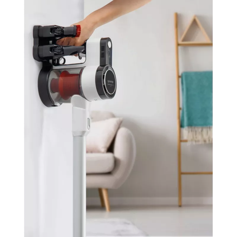 Gorenje SVC216FMLW Odkurzacz pionowy Akumulatorowy Suche HEPA Bezworkowy 0,5 l 135 W Czarny, Biały