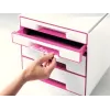 Leitz szafka z szufladami WOW Cube, 4 szuflady, 4 szuflady, plastik, różowy, biały, 1 szt., 287 mm, 270 mm