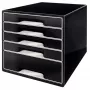 Leitz Desk Cube 5-drawer, 5 szuflad, Plastik, Czarny, 1 szt., 270 mm, 287 mm