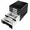 Leitz Desk Cube 5-drawer, 5 szuflad, Plastik, Czarny, 1 szt., 270 mm, 287 mm