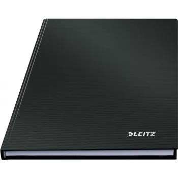 Leitz Notebook Solid Hardcover A5 Liniowany 90 gram 80 kartek, Monochromatyczny, Czarny, A5, 80 kartek, Błyszczący, 80 g/m²