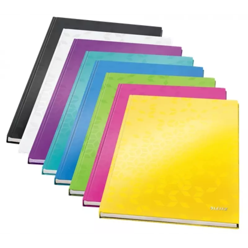 Leitz Zeszyt WOW A4 w linie, twarda oprawa 90g/80 kartek, Wzór, Zielony, A4, 80 kartek, 80 g/m², Papier w linie