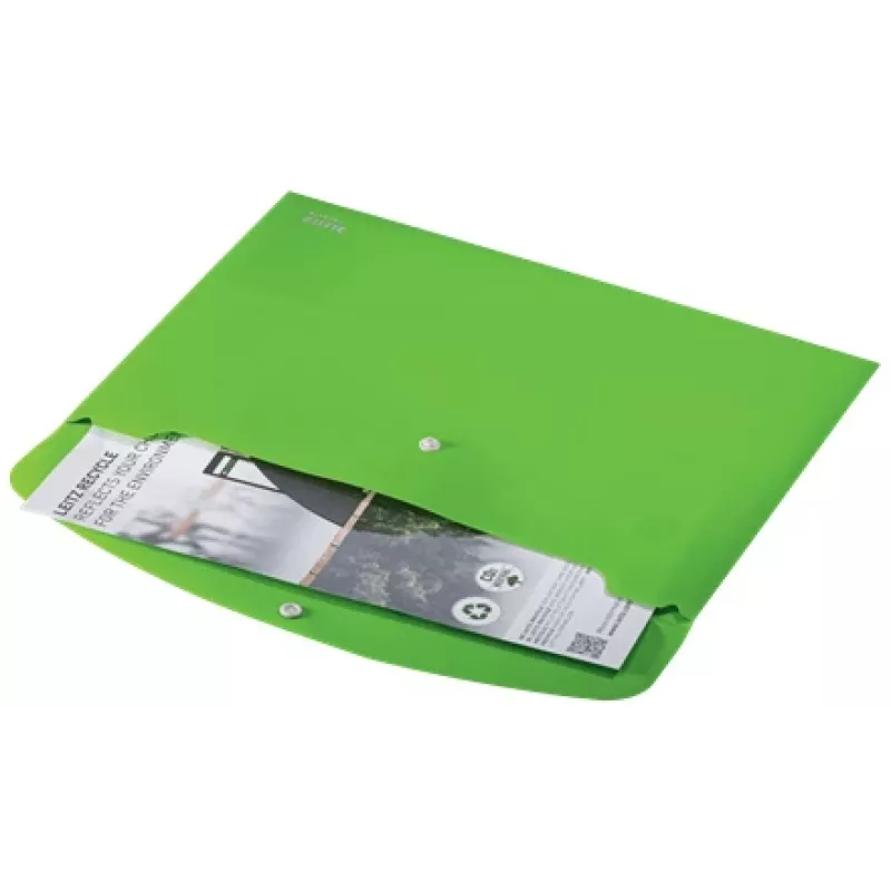Leitz Recycle Portfel na dokumenty, Kopertowa teczka, A4, Polipropylen (PP), Zielony, Pozioma, 60 arkuszy