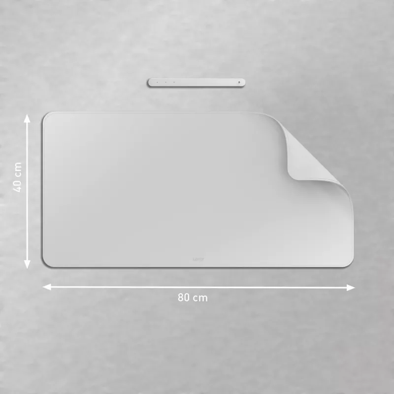 Leitz Duża podkładka na biurko, szary, PVC, 400 mm, 800 mm, 2 mm, 350 g