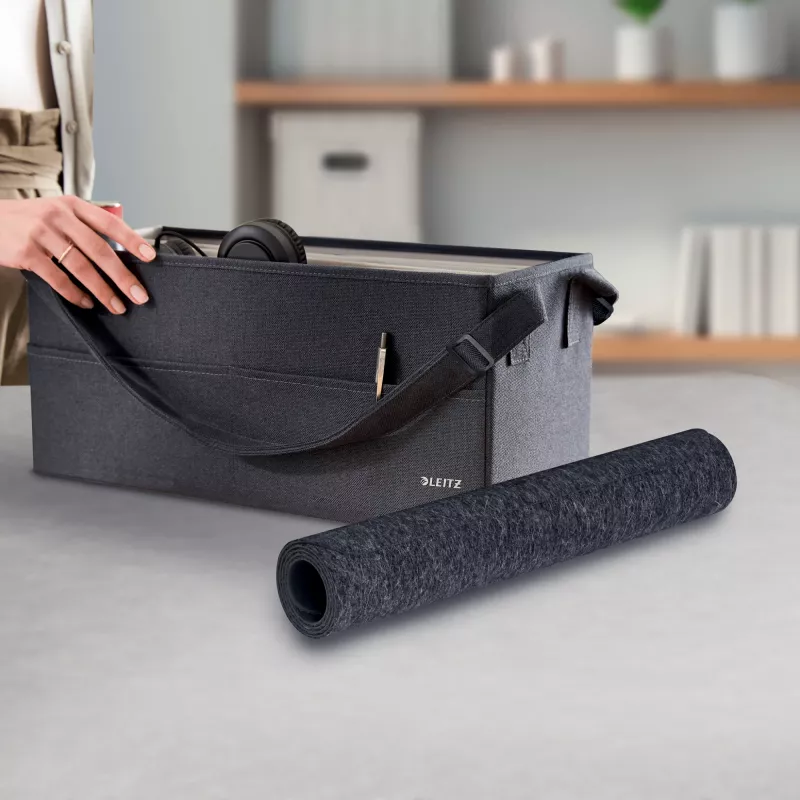 Leitz Duża filcowa podkładka na biurko, ciemnoszary, filc, 360 mm, 700 mm, 3 mm, 400 g
