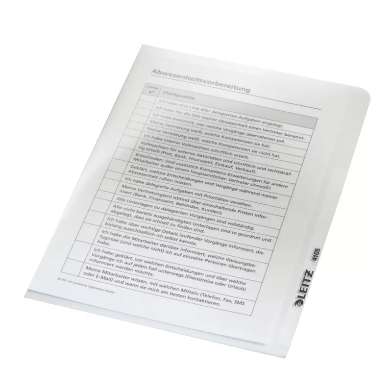 Leitz 41050000 folder PVC Transparent A5