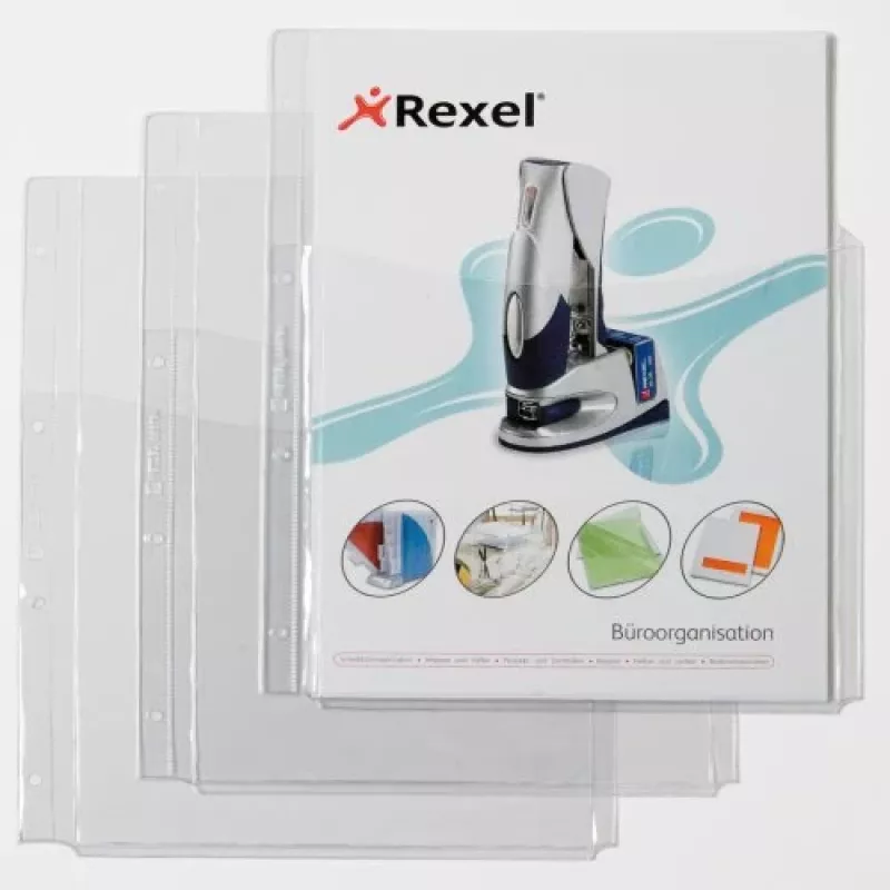Rexel Extra Capacity Pockets z Front pokrowiec, 210 x 297 mm (A4), Transparent, Polyvinyl chloride, 0.18 mm, 220 mm, 318 mm