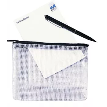 Rexel Mesh Bag z Czarny Zip A6, A6, PVC, Czarny, Transparent, 170 mm, 7 mm, 16 g