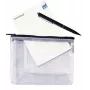 Rexel Mesh Bag z Czarny Zip A6, A6, PVC, Czarny, Transparent, 170 mm, 7 mm, 16 g