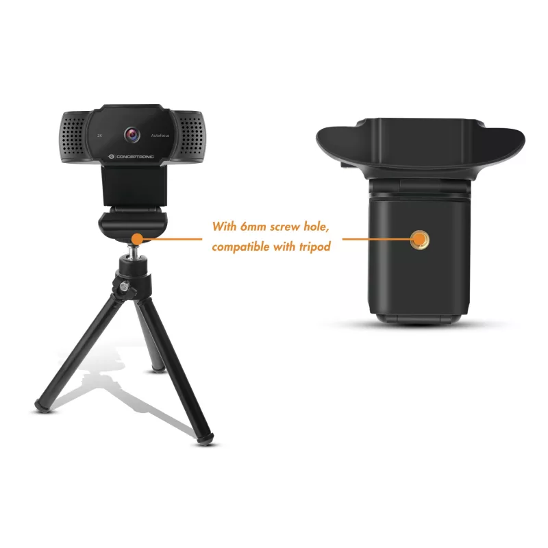 Kamera internetowa Conceptronic AMDIS 2K Super HD z autofokusem i mikrofonem