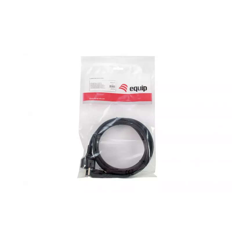 Equip wysokiej jakości przewód zasilający, C5 do Schuko, 3,0 m, 3 m, złącze C5, CEE7/7, H05VV-F3G, 250 V, 2,5 A