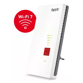 Zestaw Mesh 2700 Wi‑Fi 7, wzmacniacz sieciowy FRITZ, dwuzakresowy 2,4/5 GHz, 6500 Mbit/s, 2,5 Gigabit Ethernet