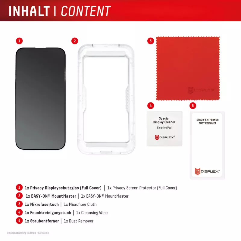 Displex Szkło ochronne chroniące prywatność (10H) do Apple iPhone 17 Pro, filtr prywatyzujący