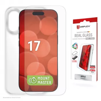 Folia ochronna i etui e.v.i. Displex do Apple iPhone 17, szkło hartowane, przezroczysta, aplikacja na sucho, odporna na zarysowania