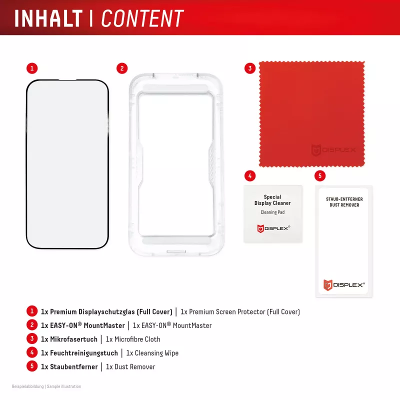Szkło hartowane na ekran e.v.i. Displex Premium (Full osłona, 10H) do Apple iPhone 16e/17e