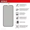 Szkło hartowane chroniące prywatność e.v.i. Displex (10H) do Apple iPhone 16e/17e z filtrem prywatyzującym, odporne na uderzenia i zarysowania