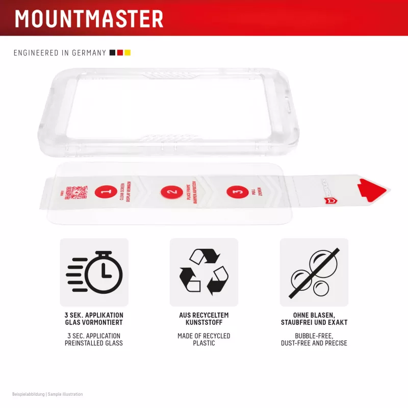 Szkło hartowane chroniące prywatność e.v.i. Displex (10H) do Apple iPhone 16e/17e z filtrem prywatyzującym, odporne na uderzenia i zarysowania